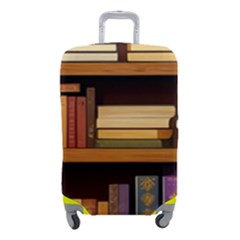 Book Nook Books Bookshelves Comfortable Cozy Literature Library Study Reading Room Fiction Entertain Luggage Cover (small)