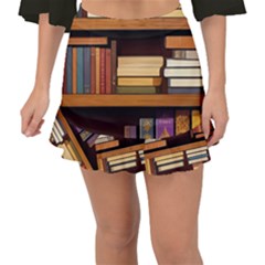 Book Nook Books Bookshelves Comfortable Cozy Literature Library Study Reading Room Fiction Entertain Fishtail Mini Chiffon Skirt