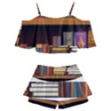 Book Nook Books Bookshelves Comfortable Cozy Literature Library Study Reading Room Fiction Entertain Kids  Off Shoulder Skirt Bikini View2