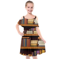 Book Nook Books Bookshelves Comfortable Cozy Literature Library Study Reading Room Fiction Entertain Kids  Cut Out Shoulders Chiffon Dress