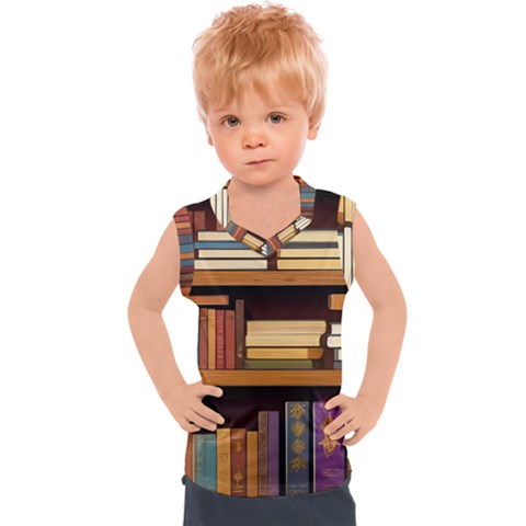 Book Nook Books Bookshelves Comfortable Cozy Literature Library Study Reading Room Fiction Entertain Kids  Sport Tank Top by Maspions