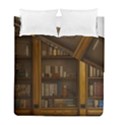 Books Book Shelf Shelves Knowledge Book Cover Gothic Old Ornate Library Duvet Cover Double Side (Full/ Double Size) View2