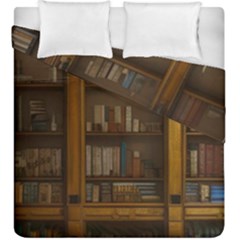 Books Book Shelf Shelves Knowledge Book Cover Gothic Old Ornate Library Duvet Cover Double Side (king Size) by Maspions