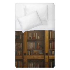 Books Book Shelf Shelves Knowledge Book Cover Gothic Old Ornate Library Duvet Cover (single Size) by Maspions