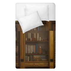 Books Book Shelf Shelves Knowledge Book Cover Gothic Old Ornate Library Duvet Cover Double Side (single Size) by Maspions