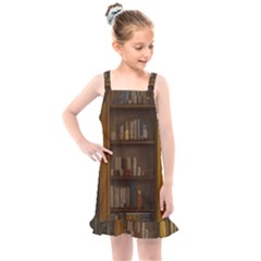 Books Book Shelf Shelves Knowledge Book Cover Gothic Old Ornate Library Kids  Overall Dress by Maspions