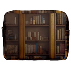 Books Book Shelf Shelves Knowledge Book Cover Gothic Old Ornate Library Make Up Pouch (large) by Maspions