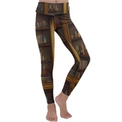 Books Book Shelf Shelves Knowledge Book Cover Gothic Old Ornate Library Kids  Lightweight Velour Classic Yoga Leggings by Maspions