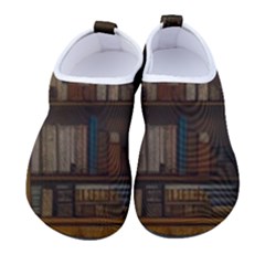 Books Book Shelf Shelves Knowledge Book Cover Gothic Old Ornate Library Women s Sock-style Water Shoes by Maspions