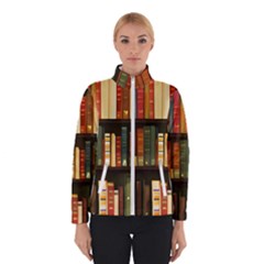 Books Bookshelves Library Fantasy Apothecary Book Nook Literature Study Women s Bomber Jacket by Grandong