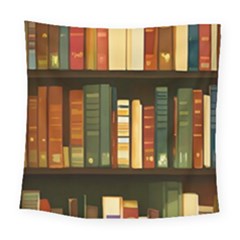 Books Bookshelves Library Fantasy Apothecary Book Nook Literature Study Square Tapestry (large) by Grandong