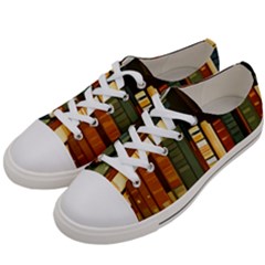 Books Bookshelves Library Fantasy Apothecary Book Nook Literature Study Men s Low Top Canvas Sneakers by Grandong