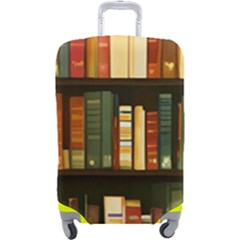 Books Bookshelves Library Fantasy Apothecary Book Nook Literature Study Luggage Cover (large) by Grandong