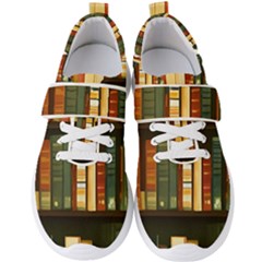 Books Bookshelves Library Fantasy Apothecary Book Nook Literature Study Men s Velcro Strap Shoes by Grandong