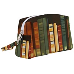 Books Bookshelves Library Fantasy Apothecary Book Nook Literature Study Wristlet Pouch Bag (large) by Grandong