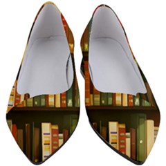 Books Bookshelves Library Fantasy Apothecary Book Nook Literature Study Women s Block Heels  by Grandong