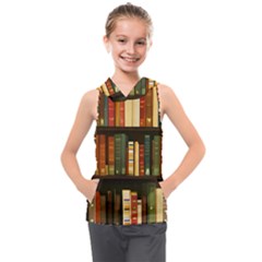 Books Bookshelves Library Fantasy Apothecary Book Nook Literature Study Kids  Sleeveless Hoodie by Grandong