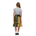 Books Bookshelves Library Fantasy Apothecary Book Nook Literature Study Kids  Ruffle Flared Wrap Midi Skirt View4