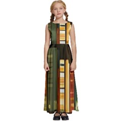 Books Bookshelves Library Fantasy Apothecary Book Nook Literature Study Kids  Satin Sleeveless Maxi Dress by Grandong