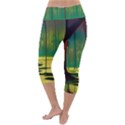 Nature Swamp Water Sunset Spooky Night Reflections Bayou Lake Lightweight Velour Capri Yoga Leggings View4