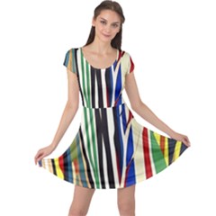 Abstract Trees Colorful Artwork Woods Forest Nature Artistic Cap Sleeve Dress by Grandong