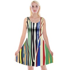 Abstract Trees Colorful Artwork Woods Forest Nature Artistic Reversible Velvet Sleeveless Dress by Grandong