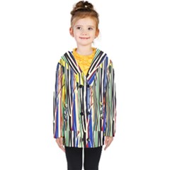 Abstract Trees Colorful Artwork Woods Forest Nature Artistic Kids  Double Breasted Button Coat by Grandong