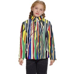 Abstract Trees Colorful Artwork Woods Forest Nature Artistic Kids  Puffer Bubble Jacket Coat by Grandong