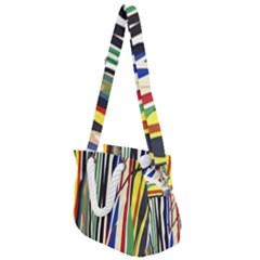 Abstract Trees Colorful Artwork Woods Forest Nature Artistic Rope Handles Shoulder Strap Bag by Grandong