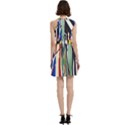 Abstract Trees Colorful Artwork Woods Forest Nature Artistic Cocktail Party Halter Sleeveless Dress With Pockets View4