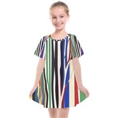 Abstract Trees Colorful Artwork Woods Forest Nature Artistic Kids  Smock Dress by Grandong