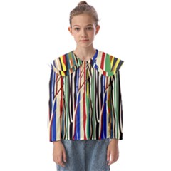 Abstract Trees Colorful Artwork Woods Forest Nature Artistic Kids  Peter Pan Collar Blouse by Grandong