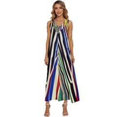 Abstract Trees Colorful Artwork Woods Forest Nature Artistic V-neck Sleeveless Loose Fit Overalls by Grandong