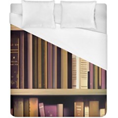 Books Bookshelves Office Fantasy Background Artwork Book Cover Apothecary Book Nook Literature Libra Duvet Cover (california King Size) by Grandong