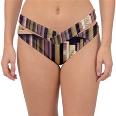 Books Bookshelves Office Fantasy Background Artwork Book Cover Apothecary Book Nook Literature Libra Double Strap Halter Bikini Bottoms by Grandong