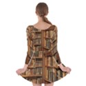 Room Interior Library Books Bookshelves Reading Literature Study Fiction Old Manor Book Nook Reading Long Sleeve Skater Dress View2