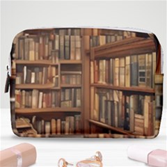 Room Interior Library Books Bookshelves Reading Literature Study Fiction Old Manor Book Nook Reading Make Up Pouch (medium) by Grandong