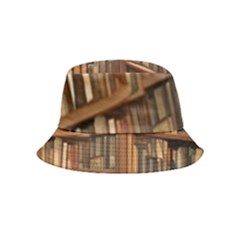 Room Interior Library Books Bookshelves Reading Literature Study Fiction Old Manor Book Nook Reading Bucket Hat (kids) by Grandong