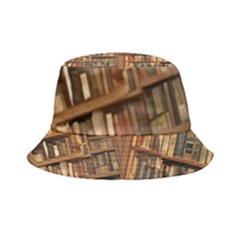 Room Interior Library Books Bookshelves Reading Literature Study Fiction Old Manor Book Nook Reading Inside Out Bucket Hat by Grandong