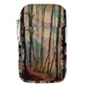 woodland woods forest trees nature outdoors mist moon background artwork book Waist Pouch (Small) View1