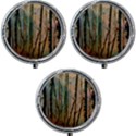 woodland woods forest trees nature outdoors mist moon background artwork book Mini Round Pill Box (Pack of 3) View1