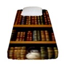 Room Interior Library Books Bookshelves Reading Literature Study Fiction Old Manor Book Nook Reading Fitted Sheet (Single Size) View1