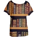 Room Interior Library Books Bookshelves Reading Literature Study Fiction Old Manor Book Nook Reading Women s Oversized T-Shirt View1