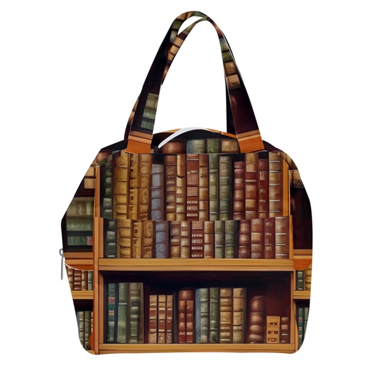 Room Interior Library Books Bookshelves Reading Literature Study Fiction Old Manor Book Nook Reading Boxy Hand Bag