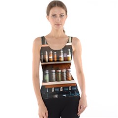 Alcohol Apothecary Book Cover Booze Bottles Gothic Magic Medicine Oils Ornate Pharmacy Women s Basic Tank Top by Grandong