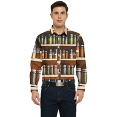 Alcohol Apothecary Book Cover Booze Bottles Gothic Magic Medicine Oils Ornate Pharmacy Men s Long Sleeve  Shirt by Grandong