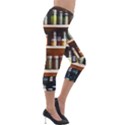 Alcohol Apothecary Book Cover Booze Bottles Gothic Magic Medicine Oils Ornate Pharmacy Lightweight Velour Capri Leggings  View4