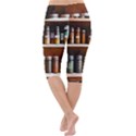 Alcohol Apothecary Book Cover Booze Bottles Gothic Magic Medicine Oils Ornate Pharmacy Lightweight Velour Cropped Yoga Leggings View4