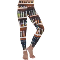 Alcohol Apothecary Book Cover Booze Bottles Gothic Magic Medicine Oils Ornate Pharmacy Kids  Lightweight Velour Classic Yoga Leggings by Grandong