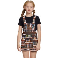 Alcohol Apothecary Book Cover Booze Bottles Gothic Magic Medicine Oils Ornate Pharmacy Kids  Short Overalls by Grandong